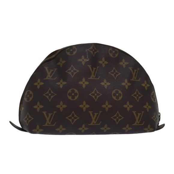 LOUIS VUITTON Monogram Trousse Demi Ronde Cosmetic Pouch - Picture 1 of 15